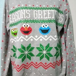 Ugly Christmas sweater sesame street medium